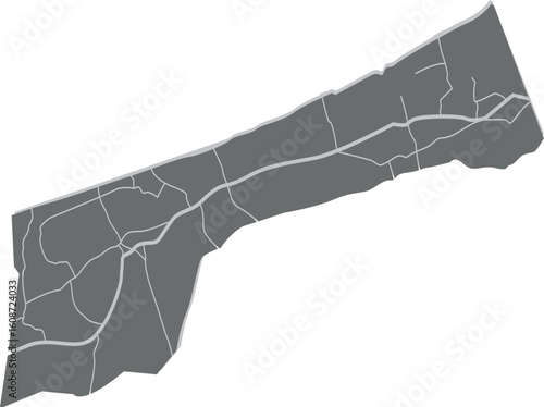 Minimalist Gaza Strip Map – Palestinian Territory Vector Illustration