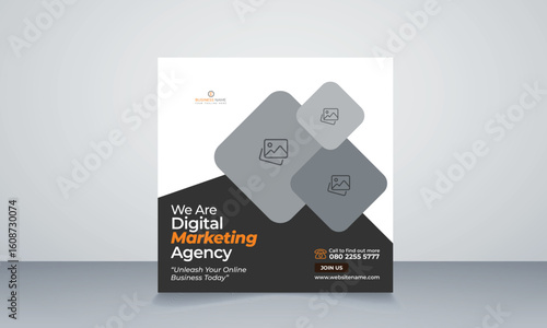 Digital marketing corporate social media and agency banner or instagram post template
