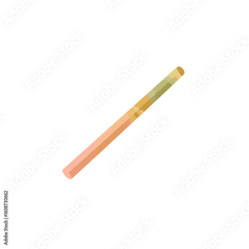 Soft pastel incense stick on white background, calming decoration