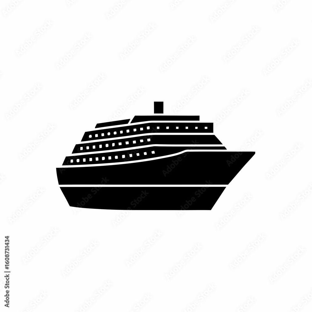 Fototapeta premium creative details cruise ship icon vector illustration