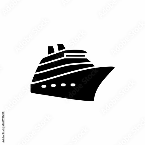 creative details cruise ship icon vector illustration	