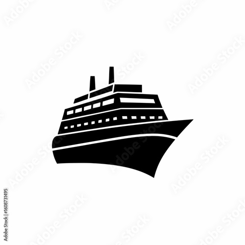 creative details cruise ship icon vector illustration	