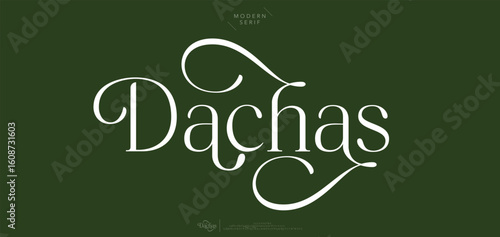 Abstract Dachas  font alphabet. Minimal modern urban fonts for logo, brand etc. Typography typeface uppercase lowercase and number. vector illustration