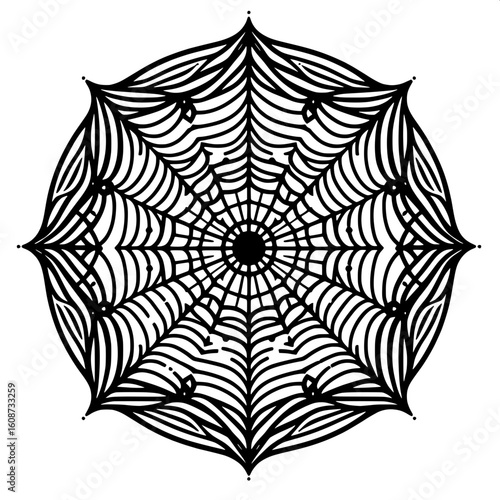 Spider Web SVG | Creepy Minimal Spider Design