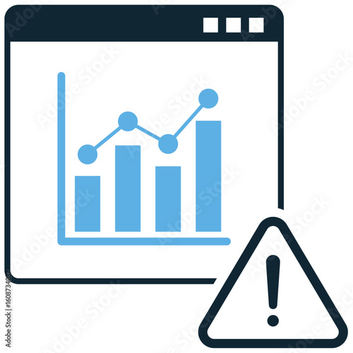 Crisis web traffic icon vector. Perfect for emergency alerts, system overload warnings, or cybersecurity incidents. abnormal or problematic spikes in website traffic, indicating a critical situation.