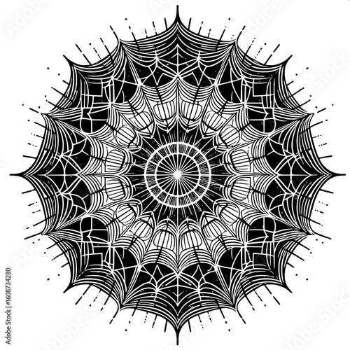 Spider Web SVG | Creepy Minimal Spider Design