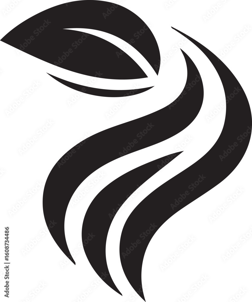 Waves vector leaf Waves vector leaf