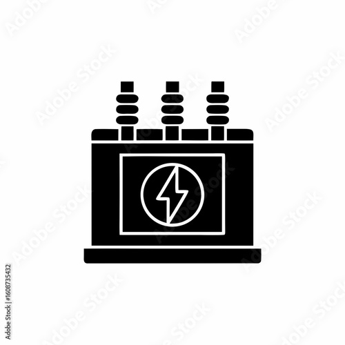 creative details electric substation icon vector illustration	