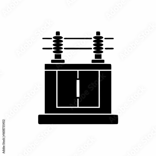 creative details electric substation icon vector illustration	