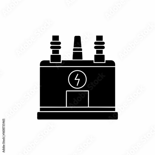 creative details electric substation icon vector illustration	