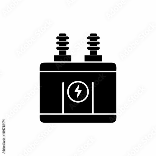 creative details electric substation icon vector illustration	