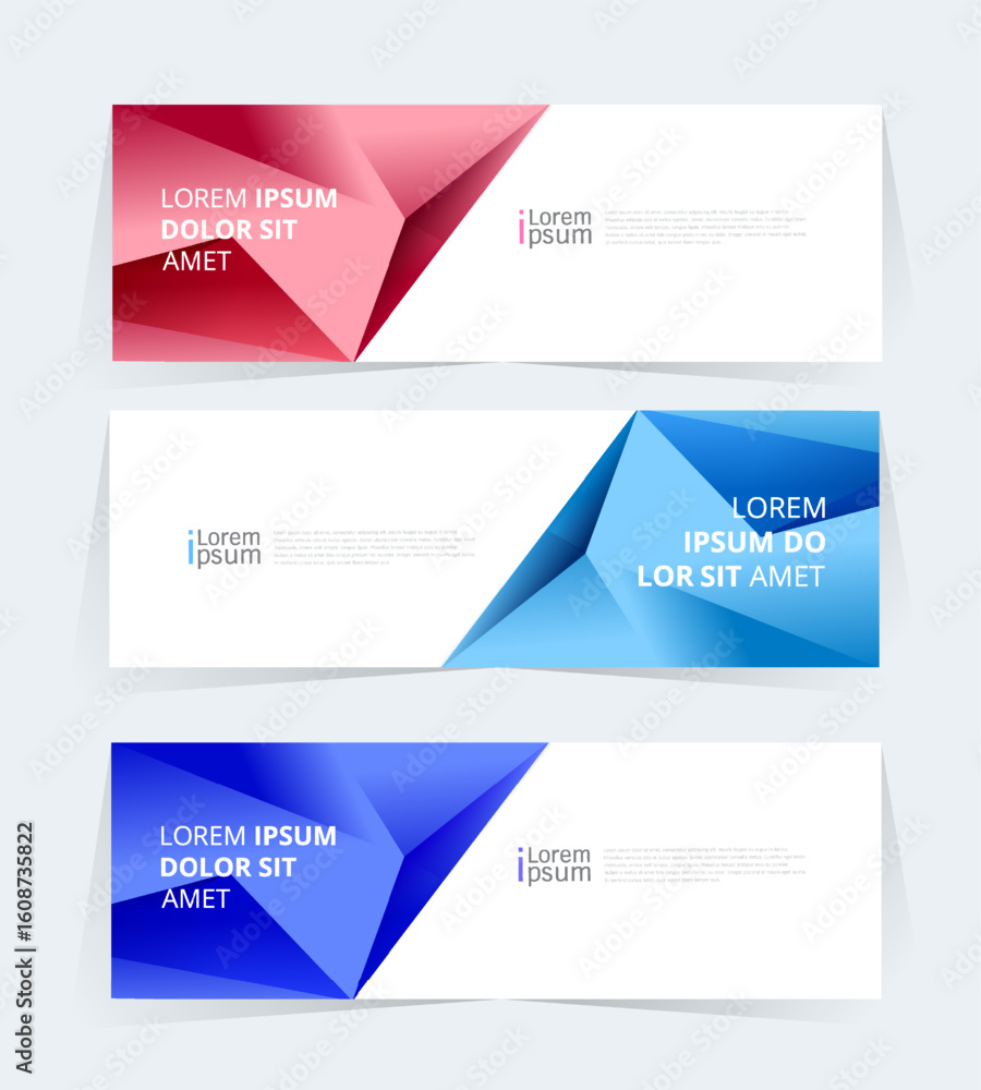Fototapeta premium banner or header template featuring a color gradient design with abstract geomatic shapes.