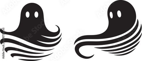 Halloween ghost silhouette