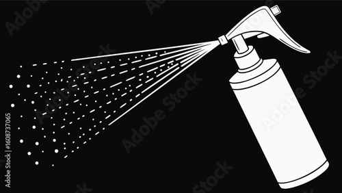 Spray bottle vector illustration for cleaning products sanitizers and household chemical applications 100