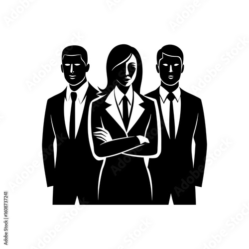 Three business people team professionals