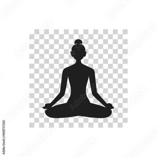 Woman meditating in lotus pose yoga meditation