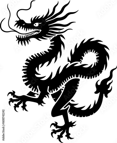 Wallpaper Mural  Eastern Dragon Tattoo Art" design vector graphics Torontodigital.ca