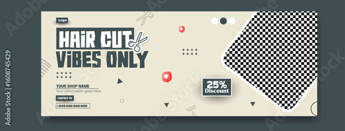 Cut Only Discount Promotion with Scissors and Hearts for Social Media
