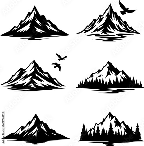 Mountain outdoor, adventure vector bundle