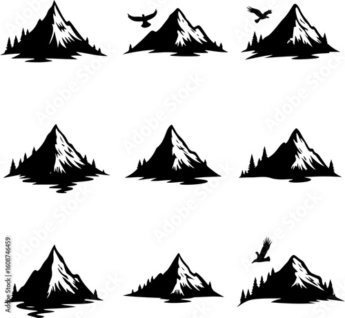 Mountain outdoor, adventure vector bundle
