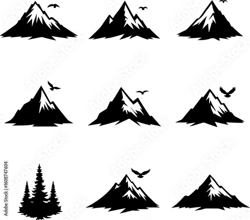Mountain outdoor, adventure vector bundle
