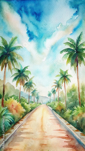 palm trees on the beach