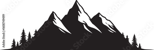 Mountain Silhouette SVG Clipart Set