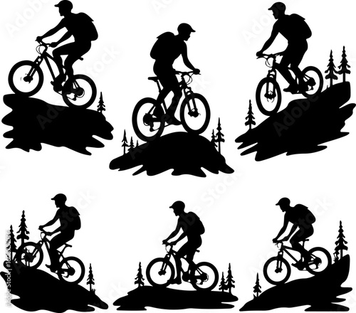 Mountain Bike Adventure vector bundle   outdoor sports