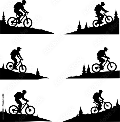 Mountain Bike Adventure vector bundle   outdoor sports