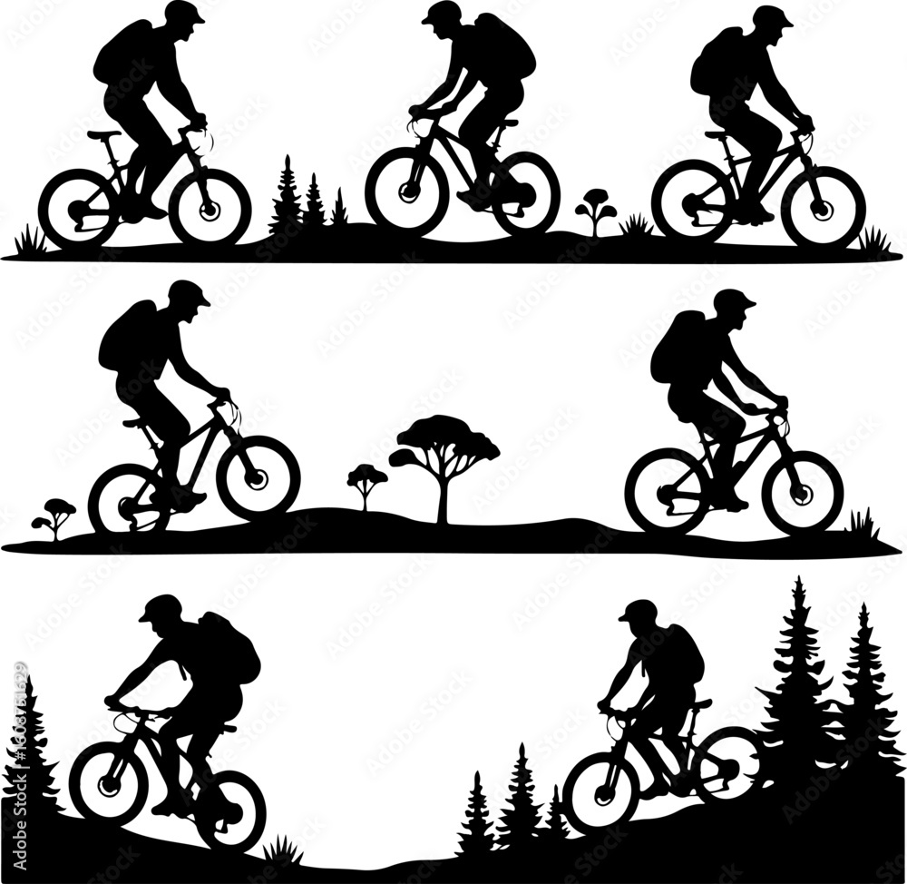 Obraz premium mountain man biking, mountain biker, cyclist, cycling,