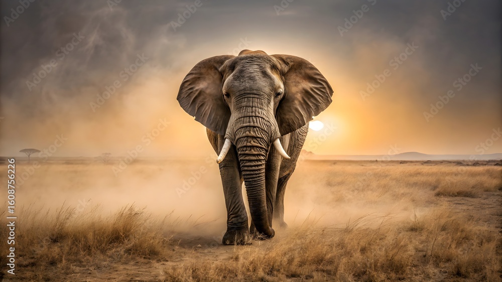 Fototapeta premium elephant in the morning