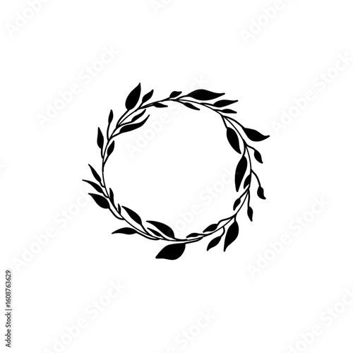 Collection of floral frames with silhouettes of branches