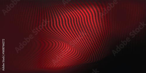 Grunge halftone gradient background. Faded grit noise texture. red and black sand wallpaper. Retro pixel background. Anime or manga style comic overlay. Vector graphic design textured template.