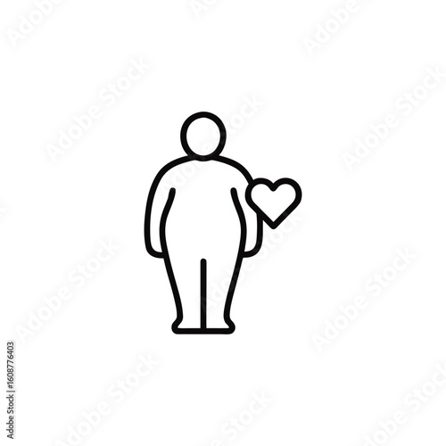 Love Your Body A Symbolic Representation of Body Positivity and Self Acceptance with Health and Wellness Focus Illustrated