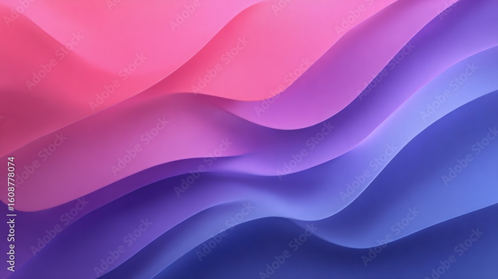 Fototapeta premium Vibrant waves of pink and purple hues create a dynamic, abstract background for creative projects.