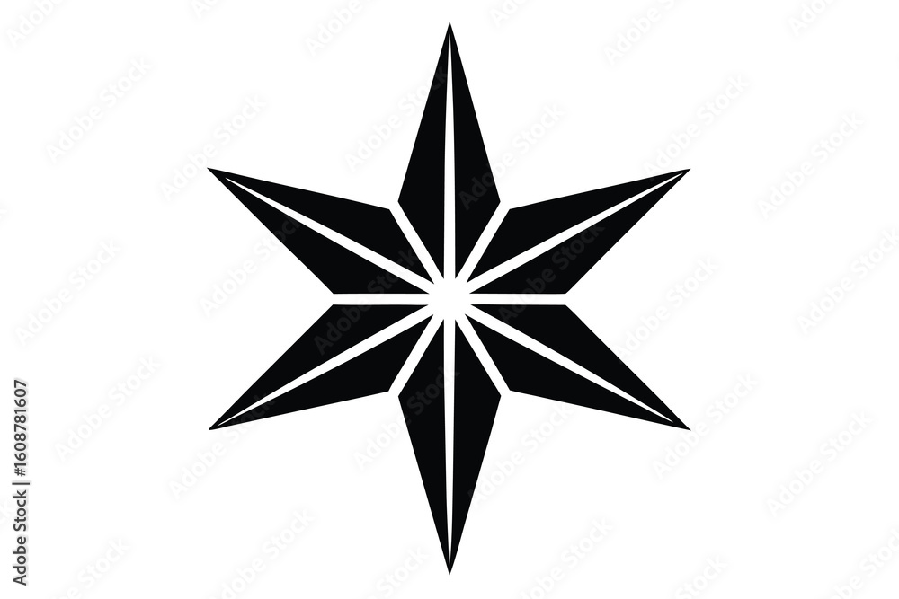 Obraz premium christmas star vector icon
