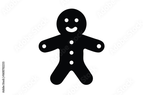 gingerbread man vector icon