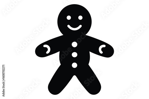 gingerbread man vector icon