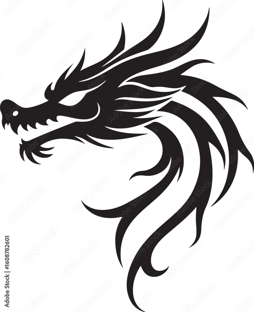 Obraz premium Abstract geometric silhouette illustration isolated on transparent background