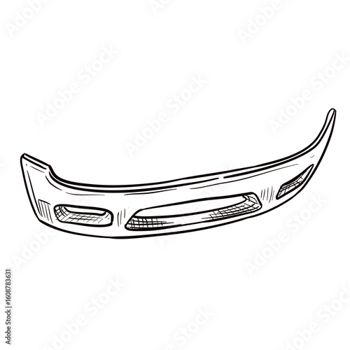 Car bumper handdrawn illustration⁠
