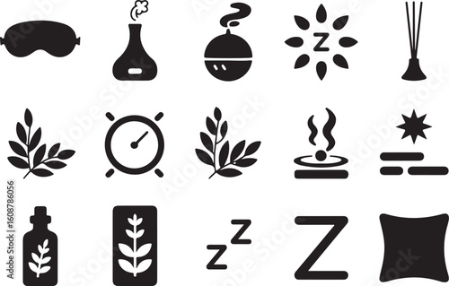 Relaxation and Aromatherapy Icons Collection