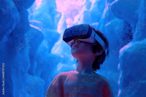 Immersive virtual world exploration with an avatar navigating a blockchain-powered metaverse.