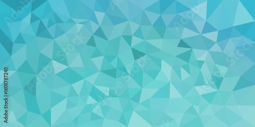  Light blue low poly background with abstract triangular shapes forming a smooth, faceted geometric pattern in cool tones.