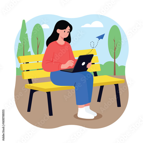 Outdoor Break Vector illustration. EPS 10 file