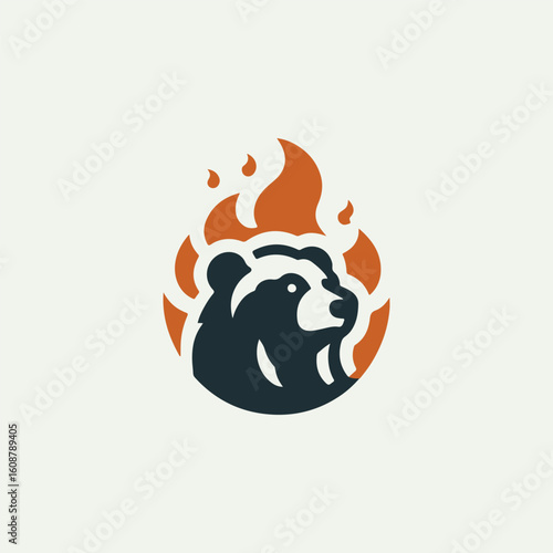 Bear fire logo