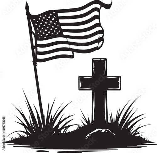 Elegant bird silhouette flying against a white background isolated on transparent background