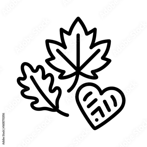 Oktoberfest Autumn Leaves icon transparent background