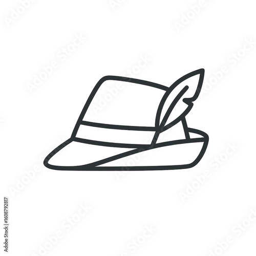 Oktoberfest Bavarian Hat icon transparent background