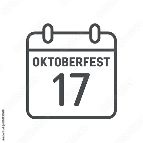 Oktoberfest date icon transparent background