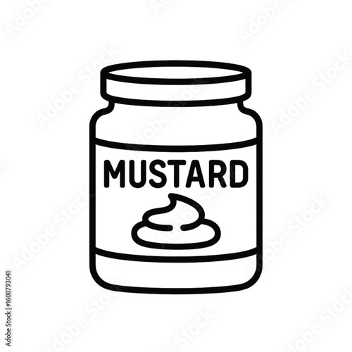 Oktoberfest mustard jar icon transparent background